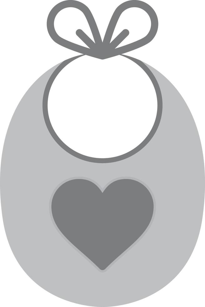 Bib Flat Greyscale vector