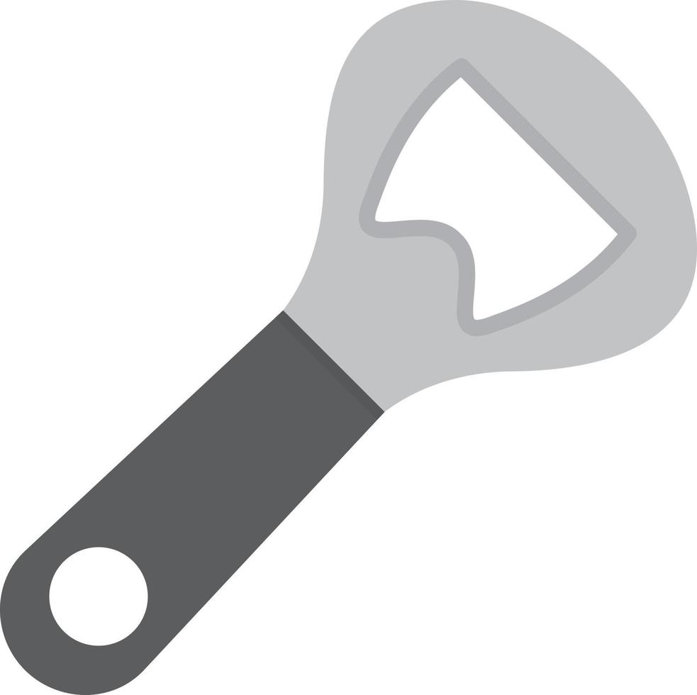 Bottle Opener Flat Greyscale vector