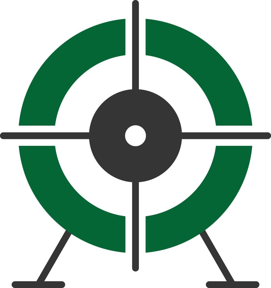Target Glyph Two Color vector