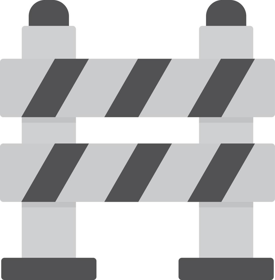 17 - Road Block Flat Greyscale vector