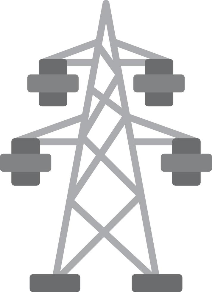 Power Flat Greyscale vector