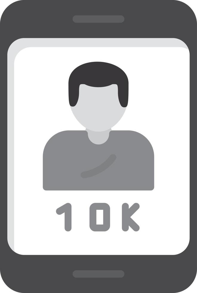 Followers Flat Greyscale vector