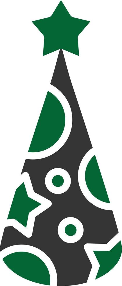 Party Hat Glyph Two Color vector