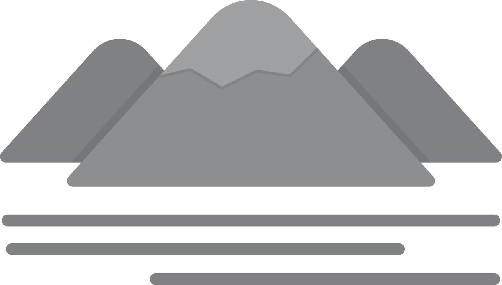 Mountain Flat Greyscale vector