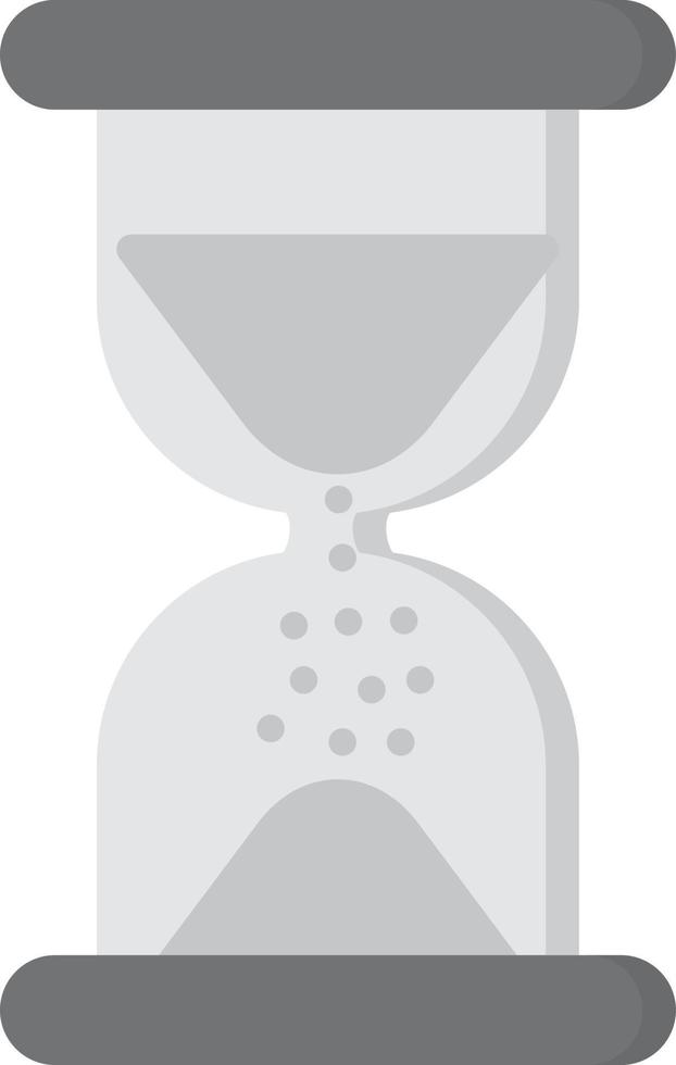 Hourglass Flat Greyscale vector