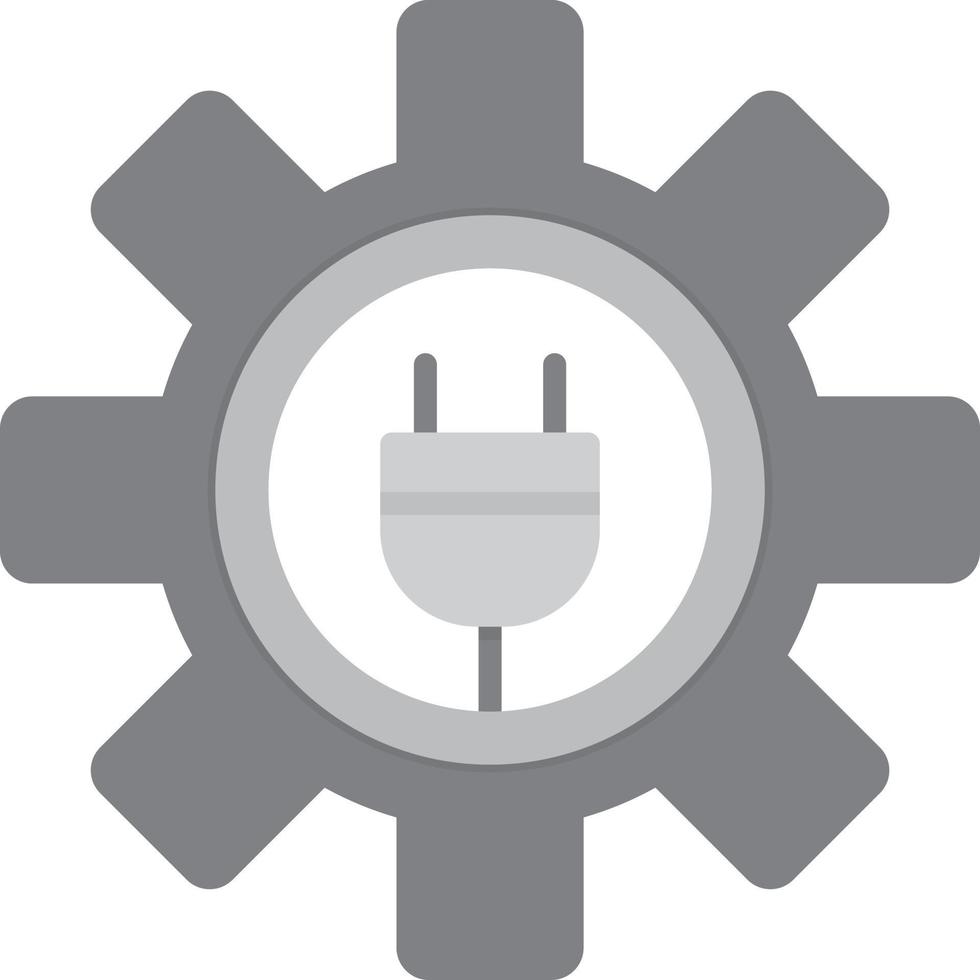 Gear Flat Greyscale vector