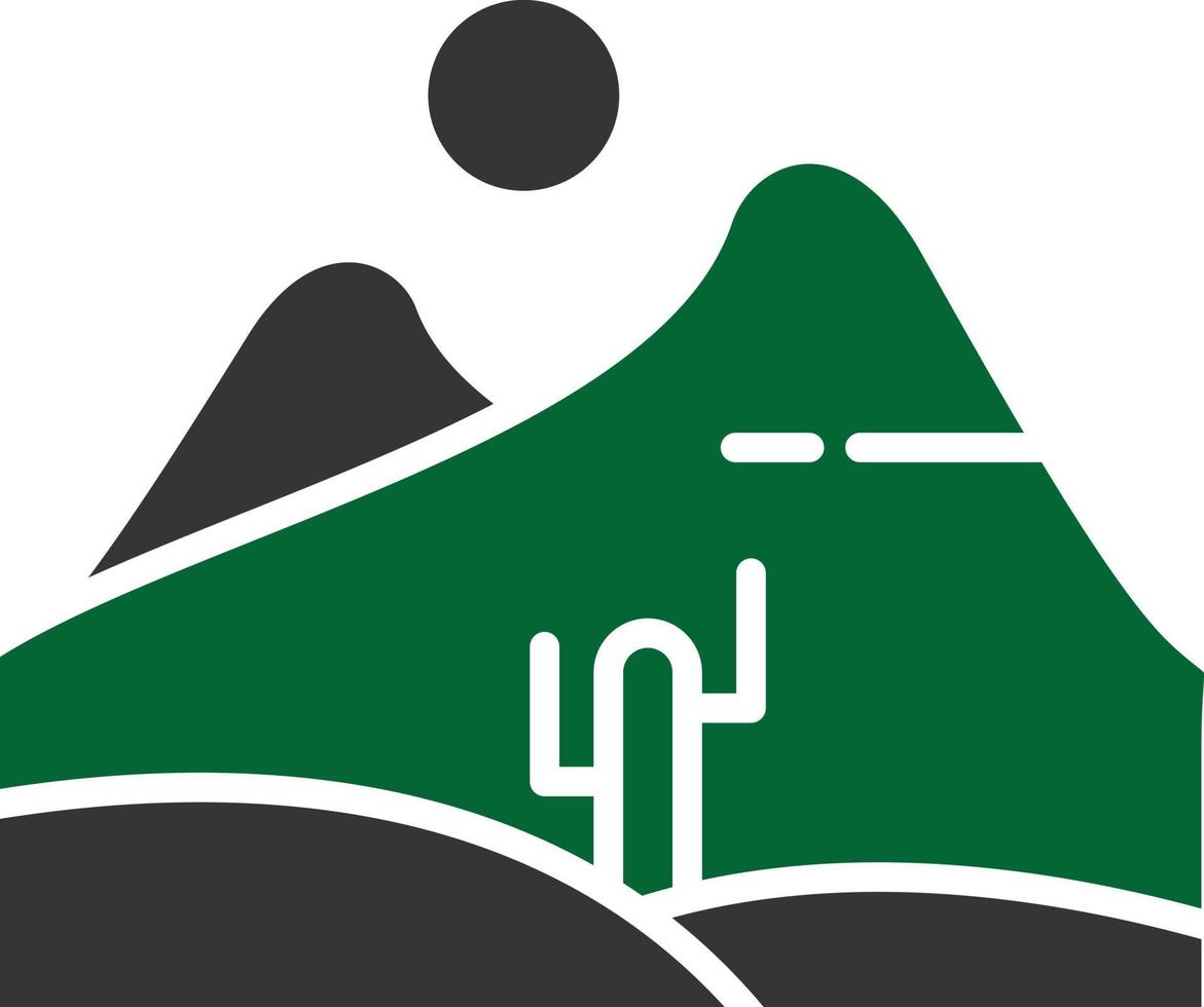 Desert Glyph Two Color vector