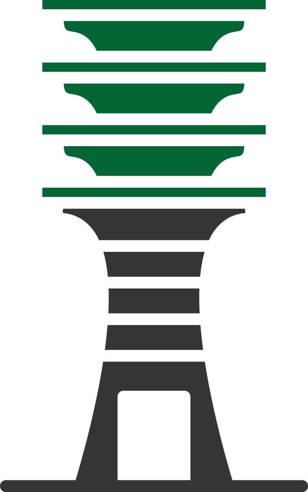 Djed Glyph Two Color vector