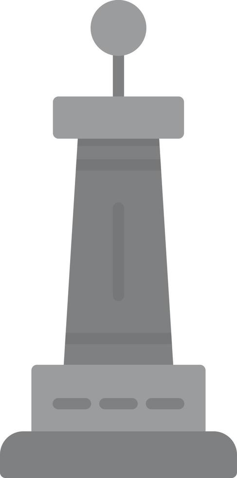 Monument Flat Greyscale vector