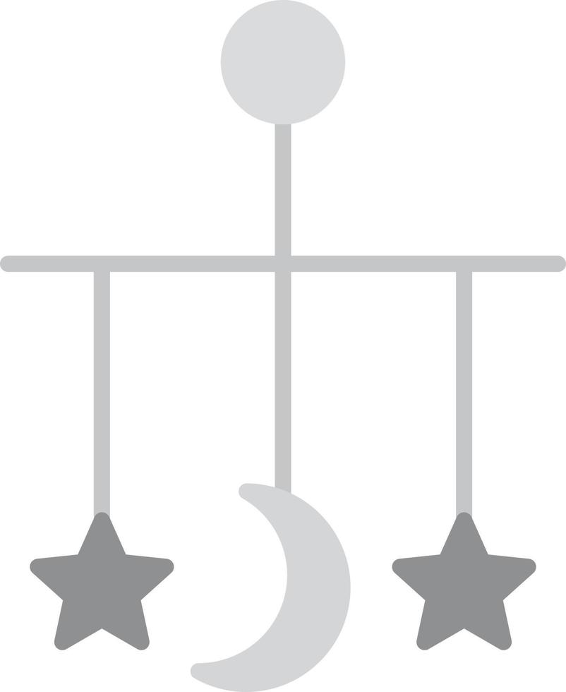 Crib Toy Flat Greyscale vector