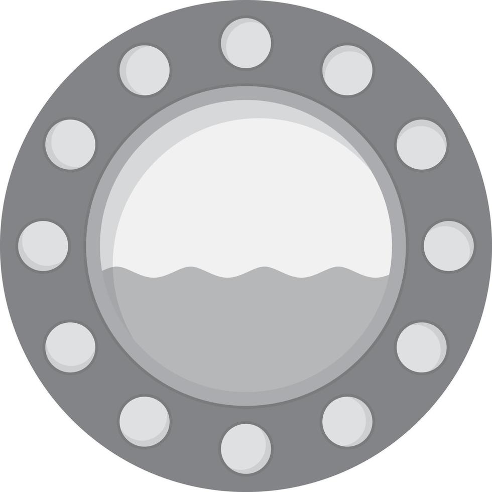 Porthole Flat Greyscale vector