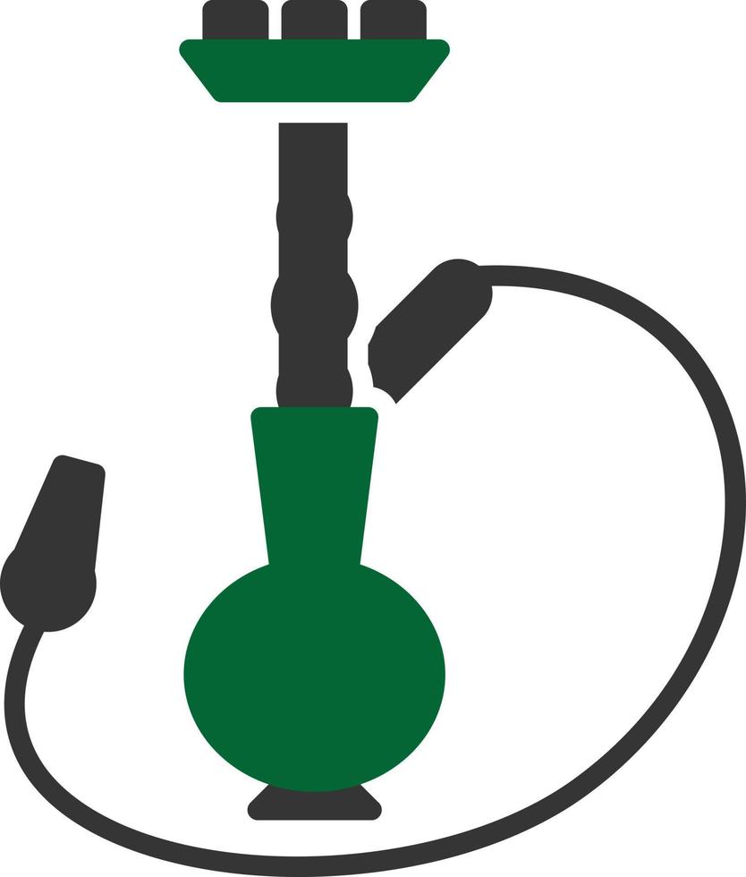 Hookah Glyph Two Color vector