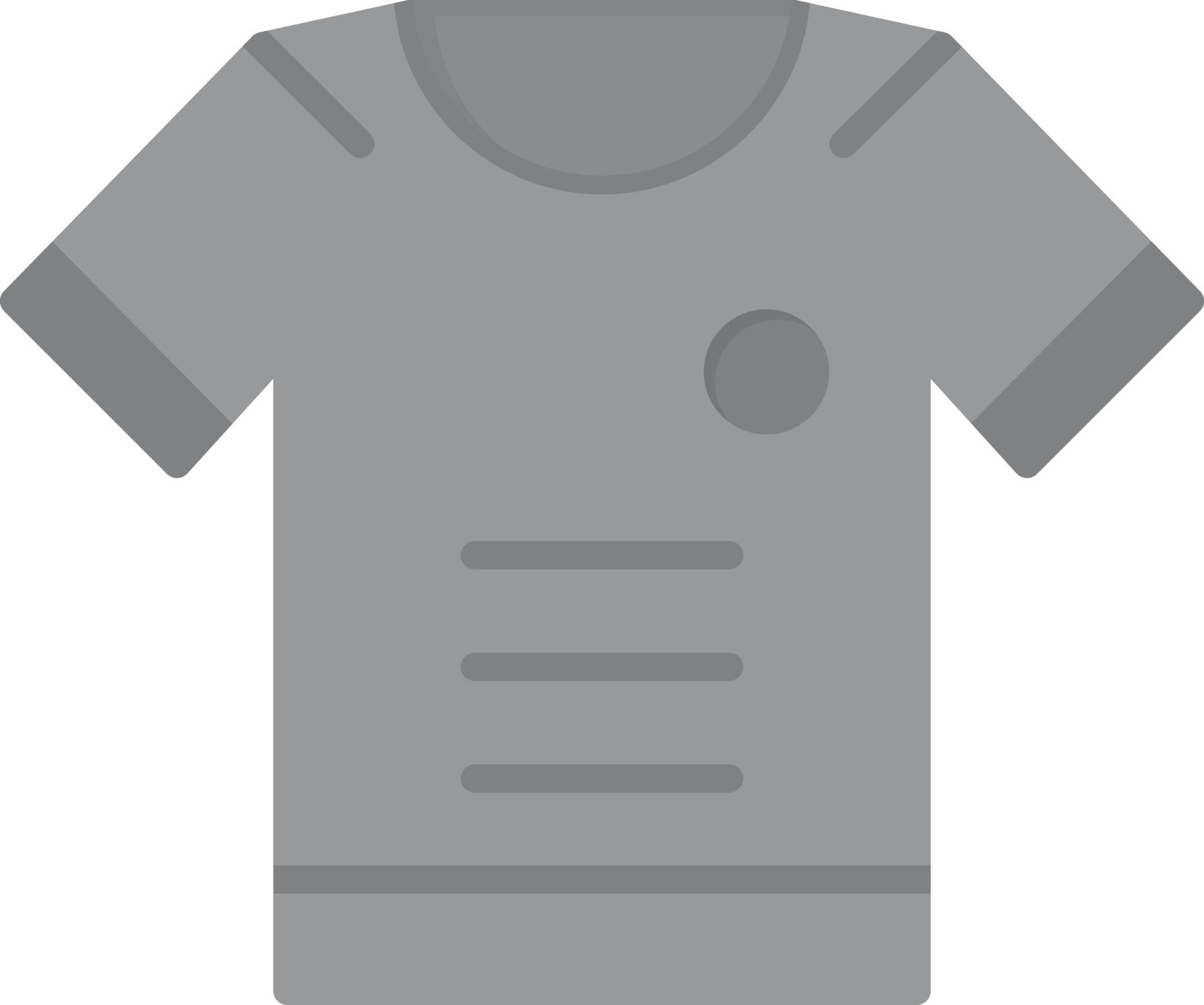Tshirt Flat Greyscale 9745393 Vector Art at Vecteezy