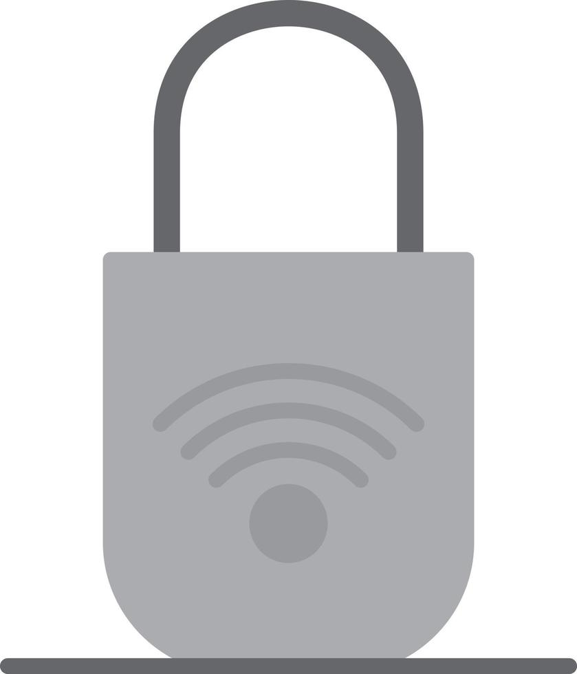 Secure  Flat Greyscale vector