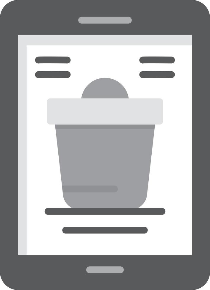Food App Flat Greyscale vector