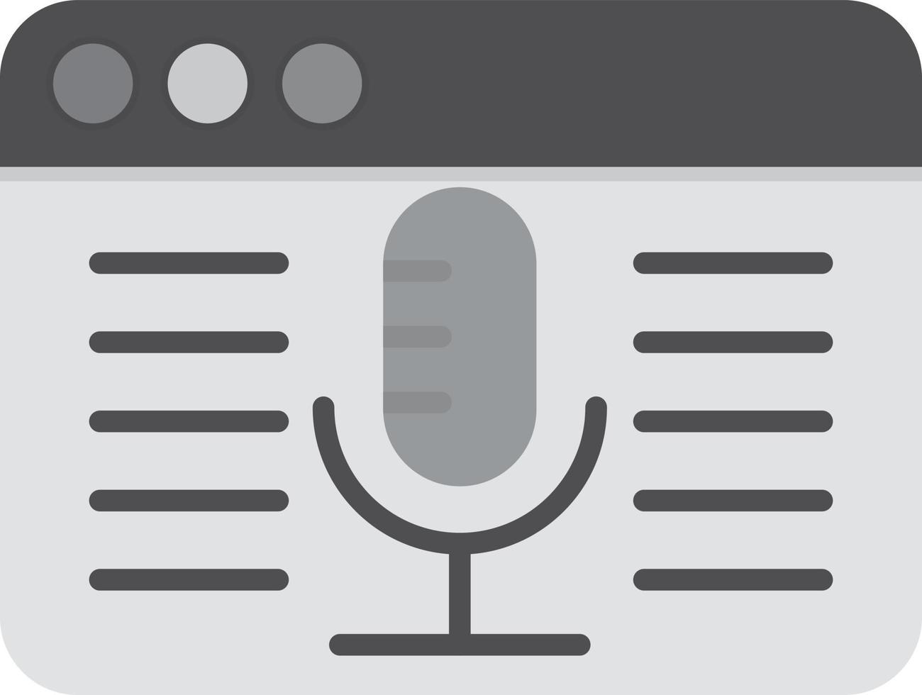 Podcast Flat Greyscale vector