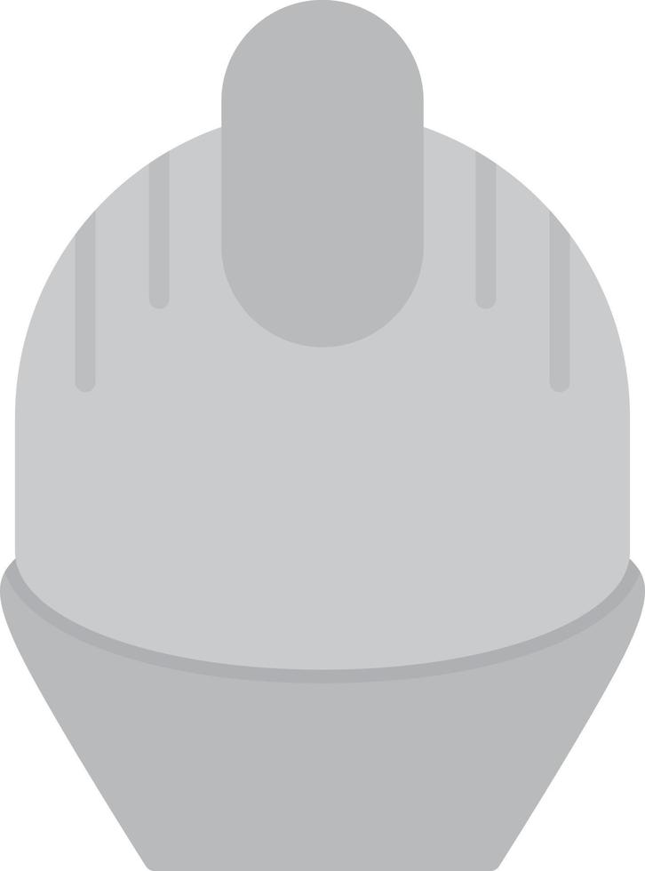 Construction Helmet Flat Greyscale vector