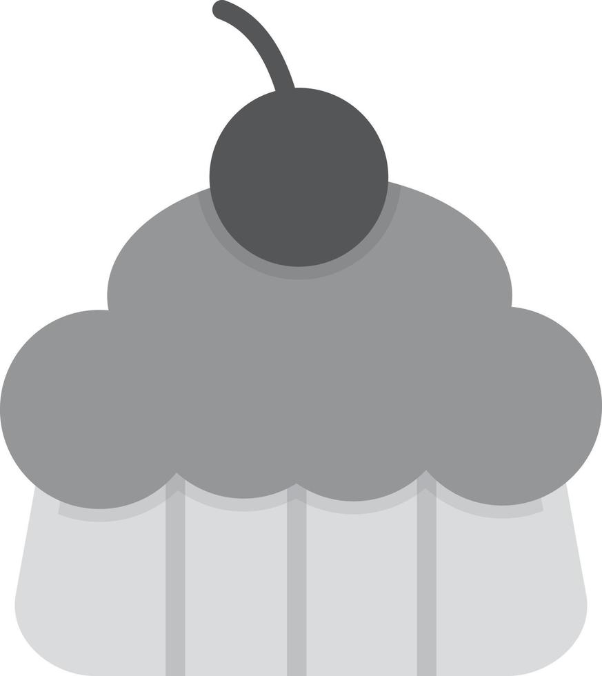 Cupcake Flat Greyscale vector