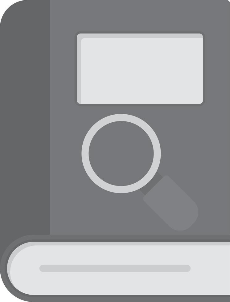 Search Book Flat Greyscale vector