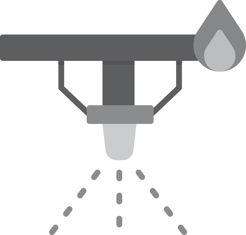 Sprinkler Flat Greyscale vector