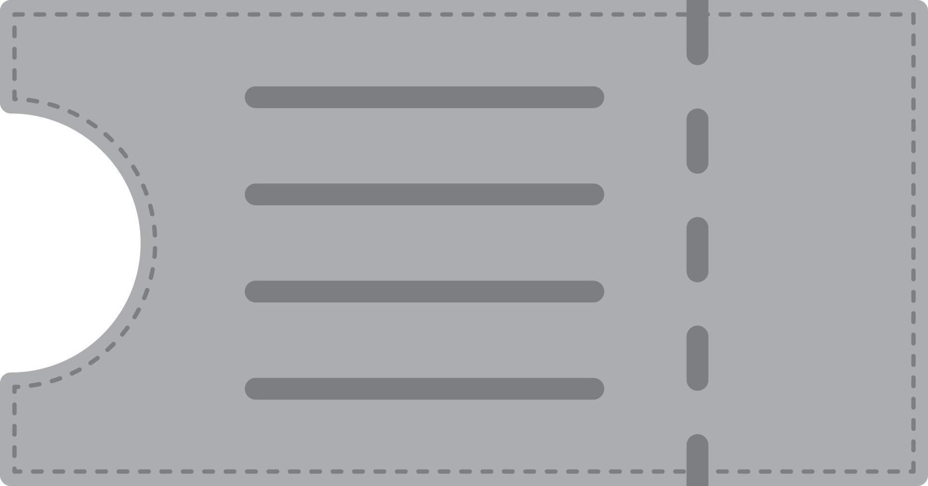 Ticket Flat Greyscale vector