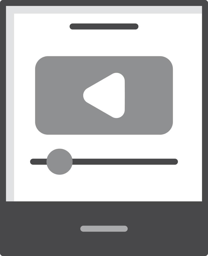 Music Player Flat Greyscale vector
