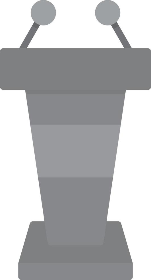 Tribune Flat Greyscale vector