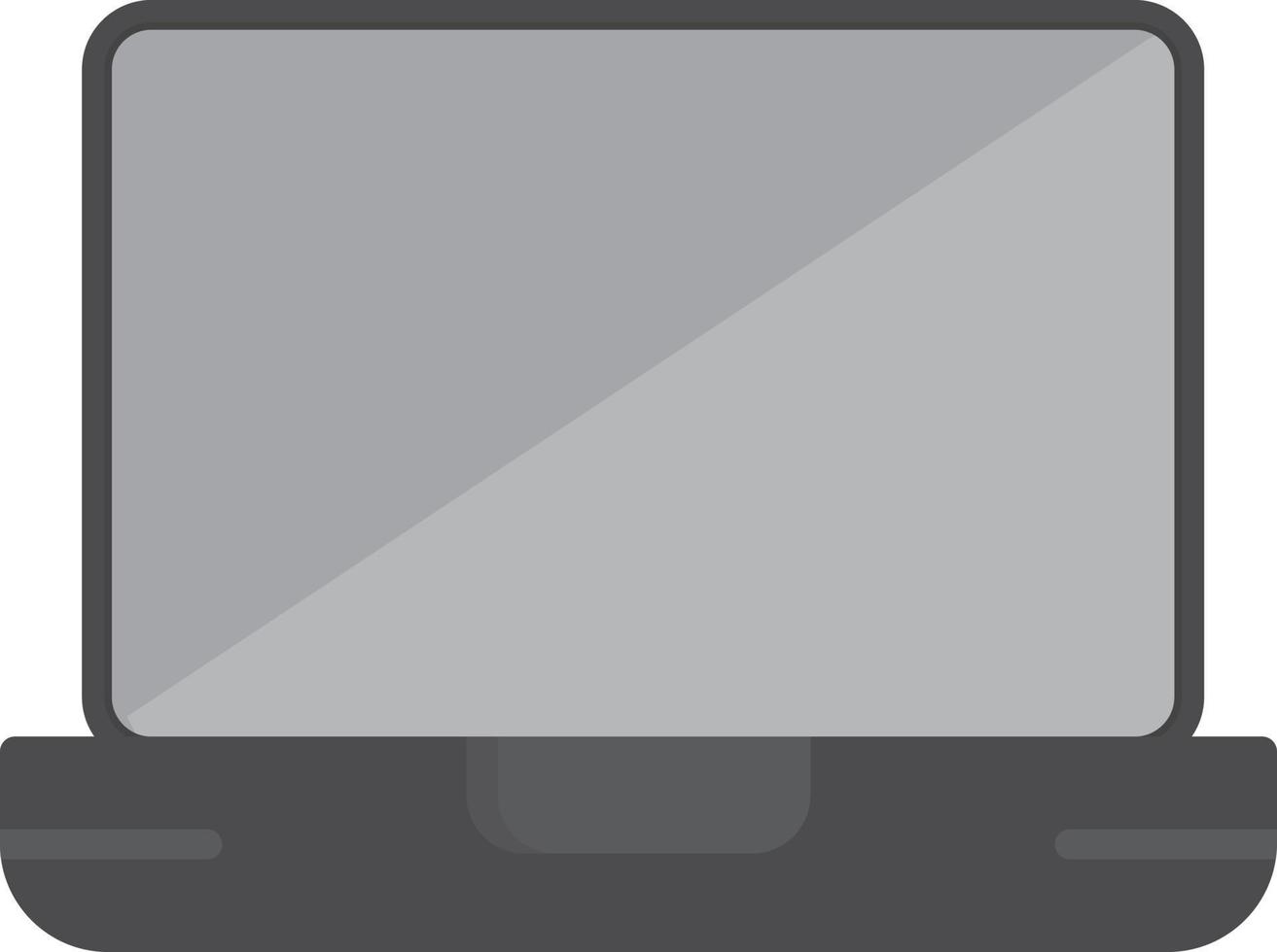 Laptop Flat Greyscale vector