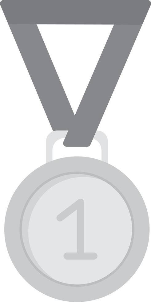 Medal Flat Greyscale vector