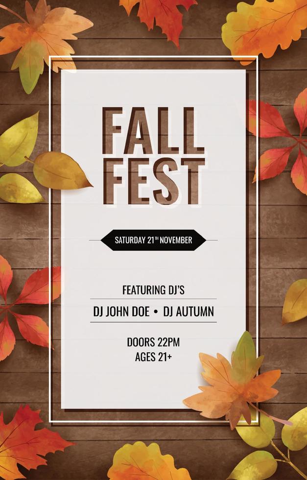 Fall Festival Poster vector