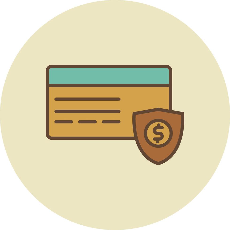Security Payment Filled Retro vector
