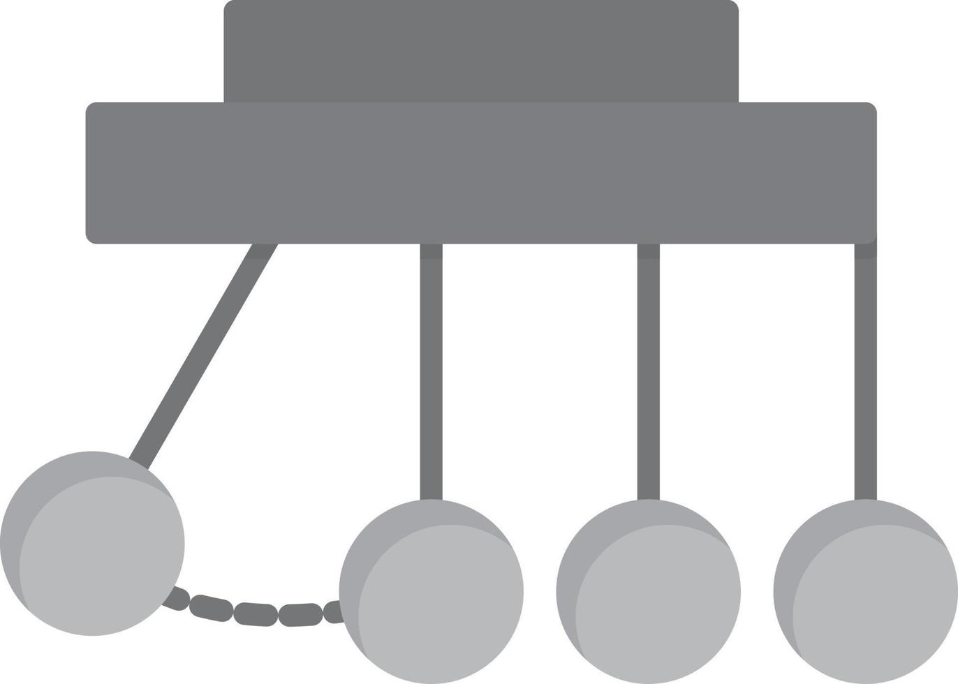 Pendulum Flat Greyscale vector