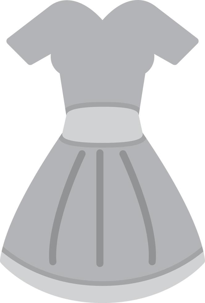 Dress Flat Greyscale vector