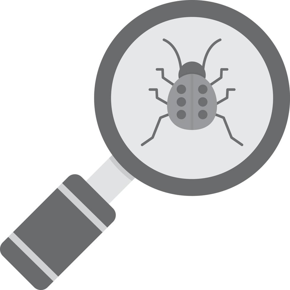 Search Virus Flat Greyscale vector