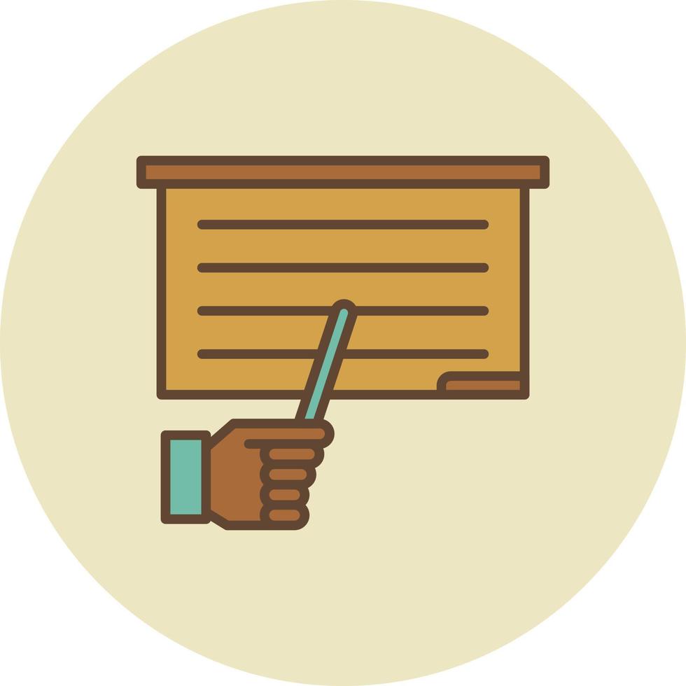 Teach Filled Retro vector