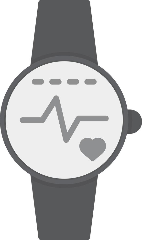 Smartwatch Flat Greyscale vector