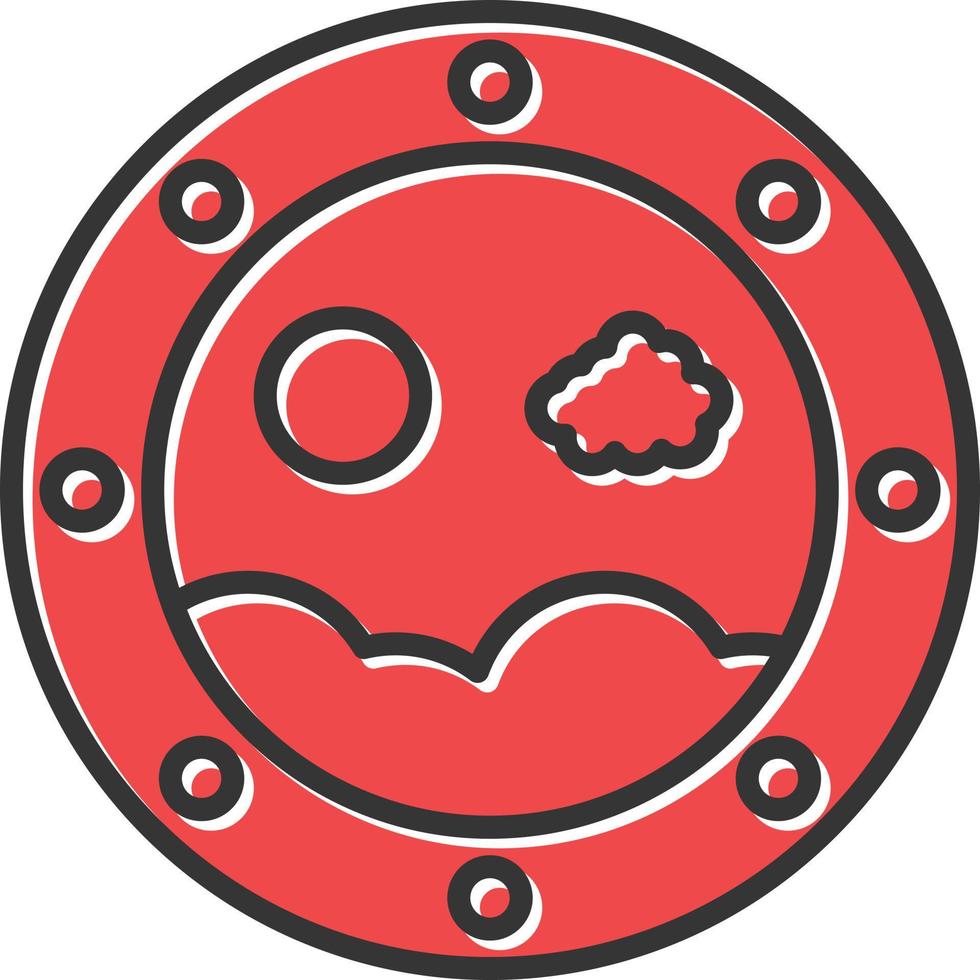 Porthole Filled Retro vector