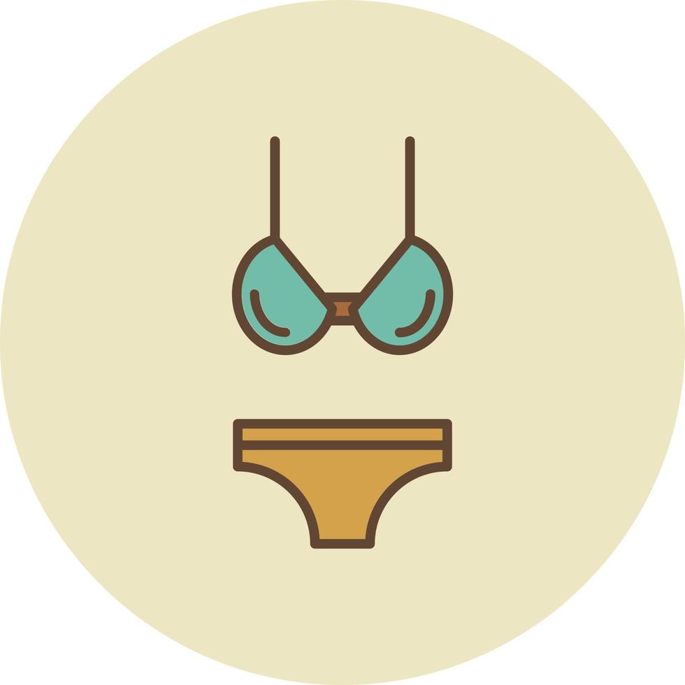 bikini lleno retro vector