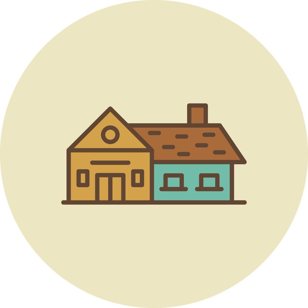 House Filled Retro vector