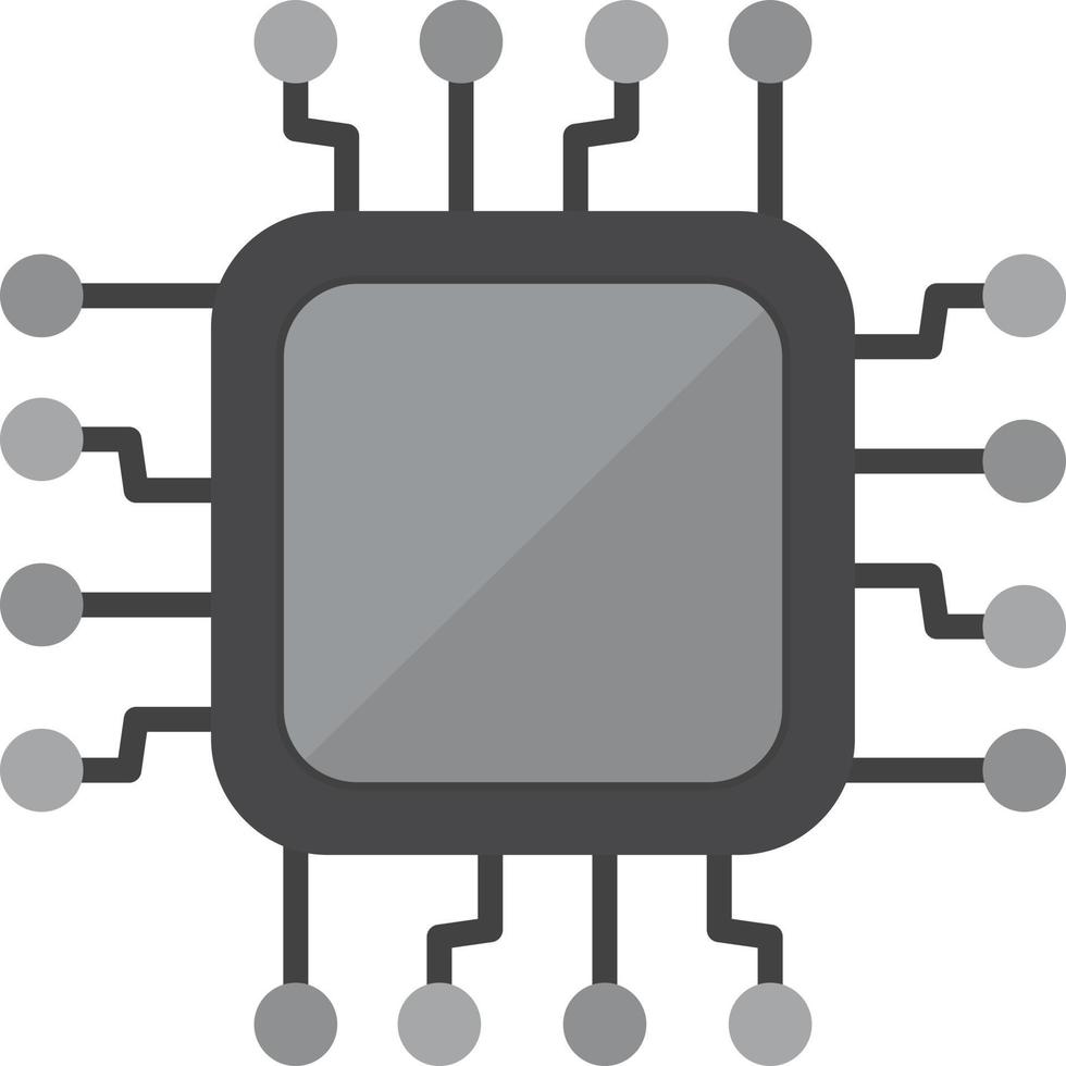 Chip  Flat Greyscale vector