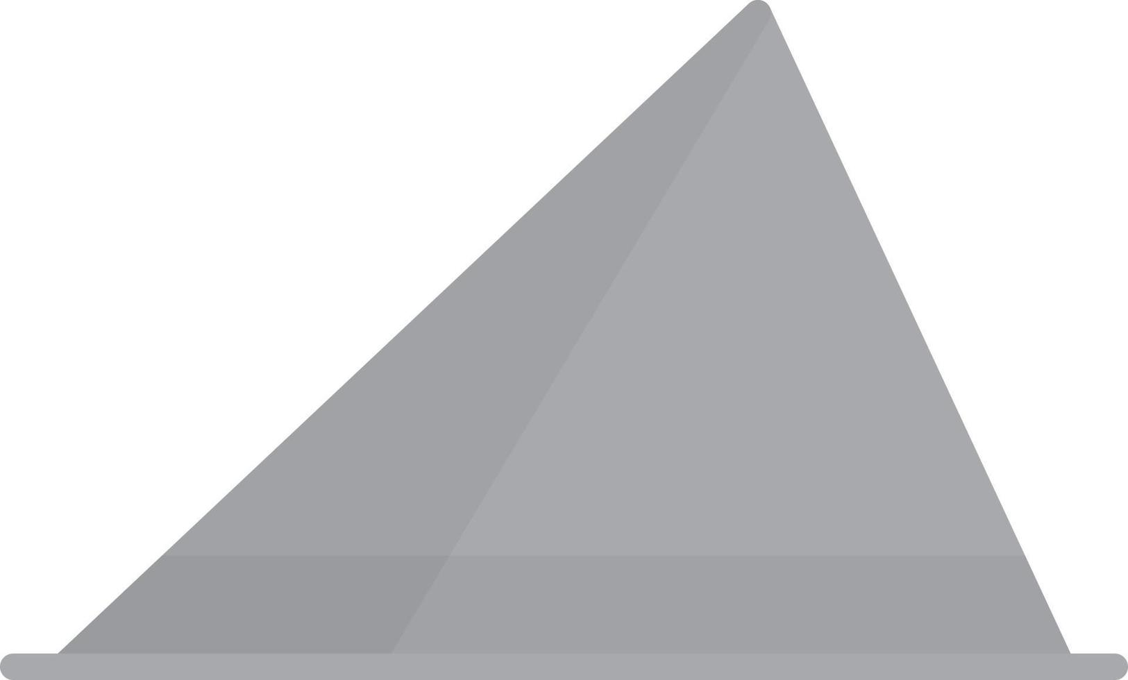 Pyramid Flat Greyscale vector