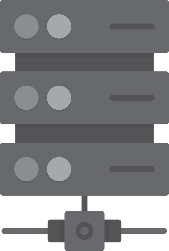 Server  Flat Greyscale vector