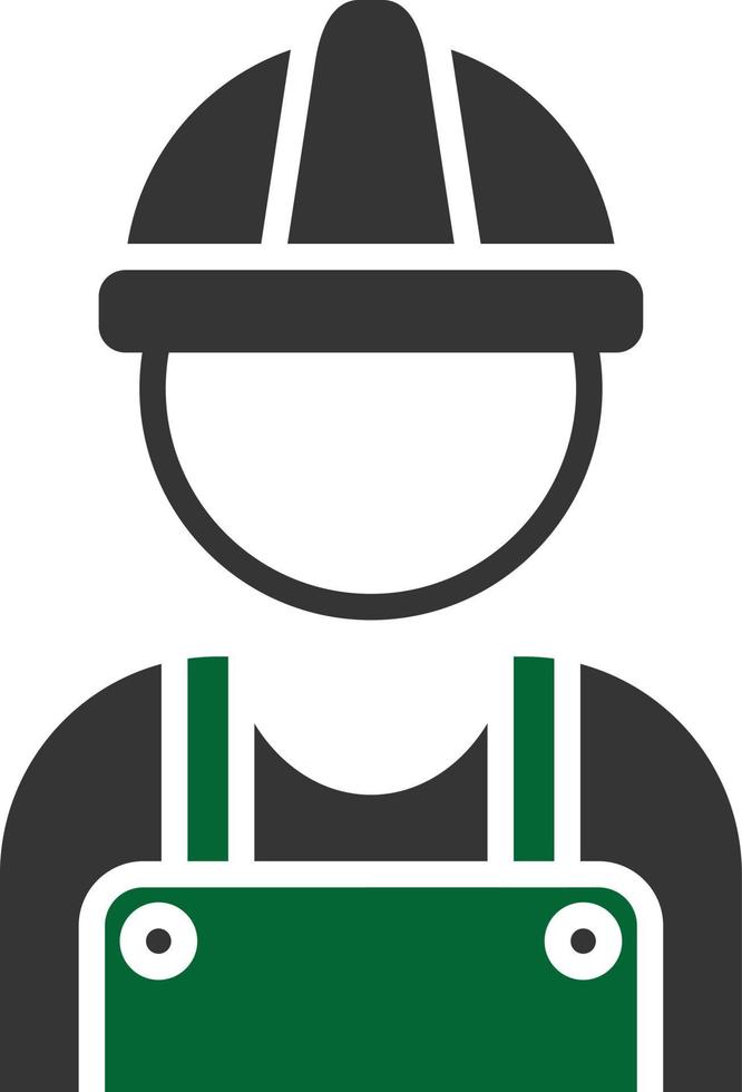 Worker Glyph Two Color vector