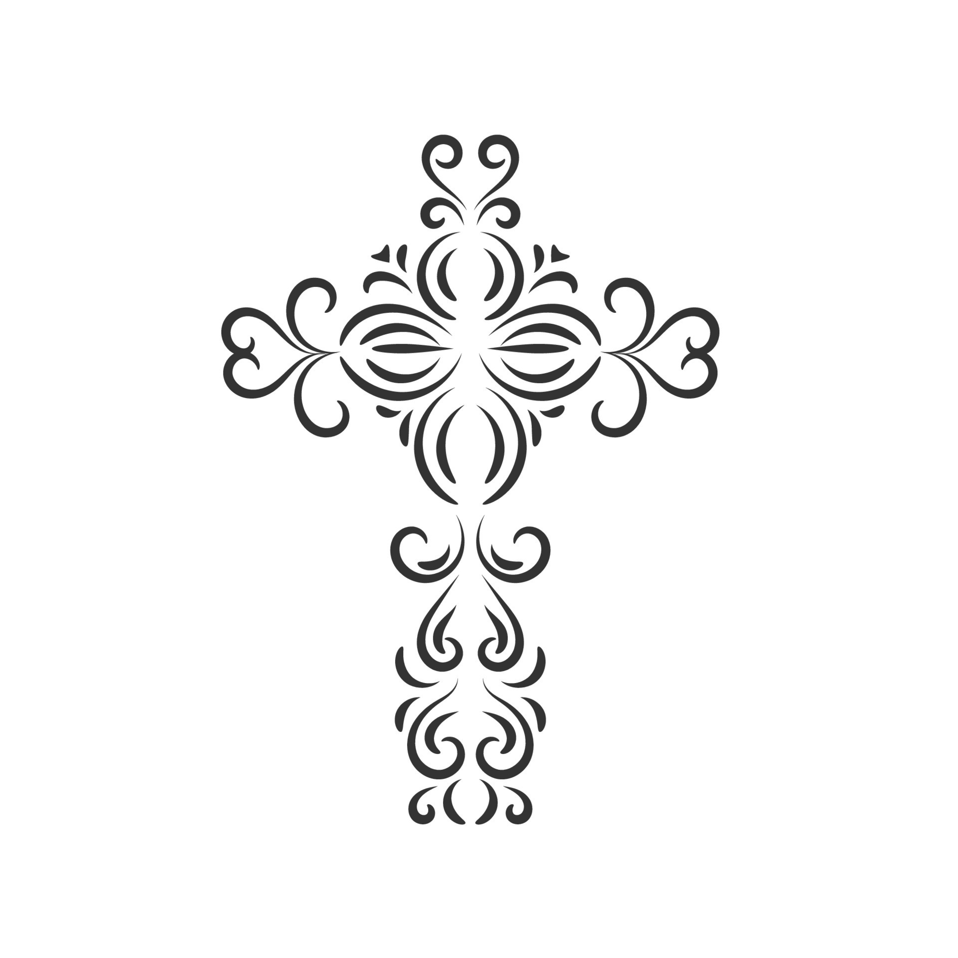 Holy cross design for tattoo design Royalty Free Vector