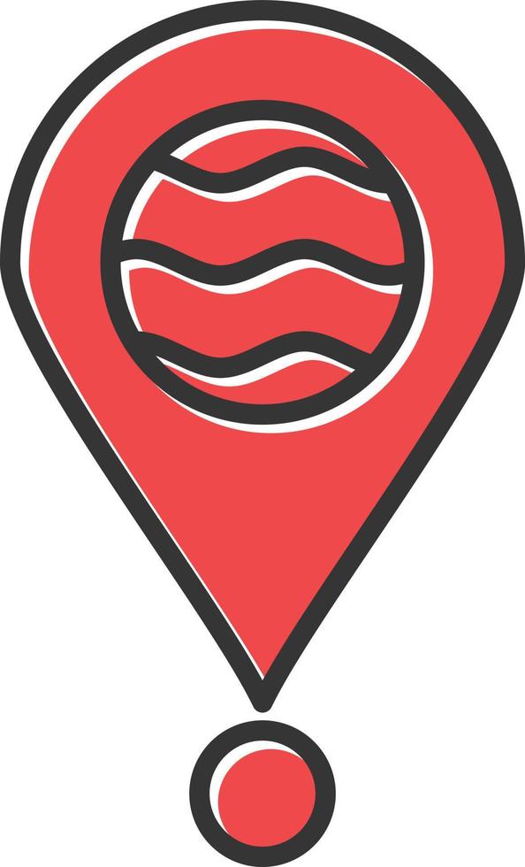 Location Filled Retro vector