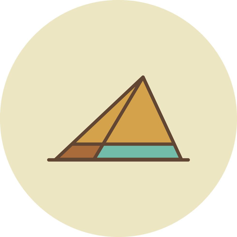 Pyramid Filled Retro vector