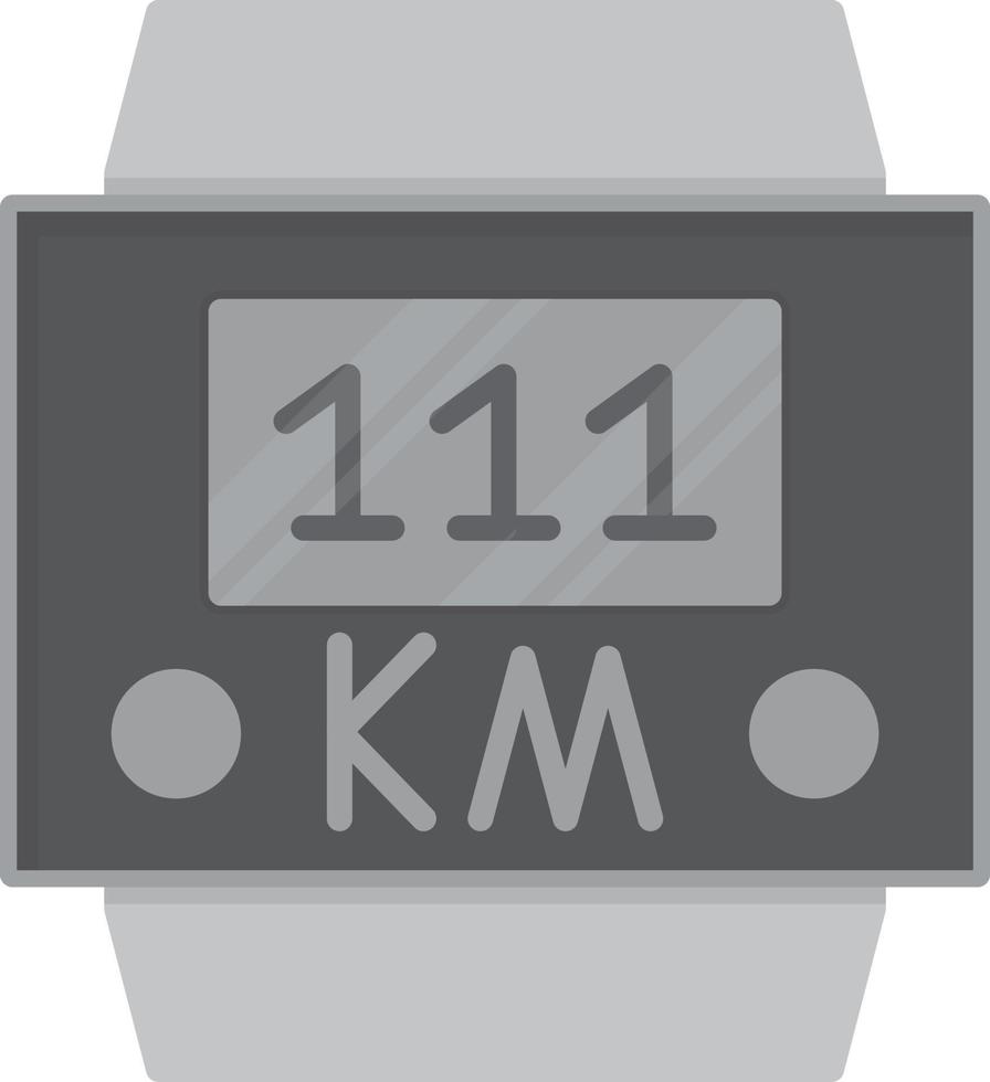 Meter Flat Greyscale vector