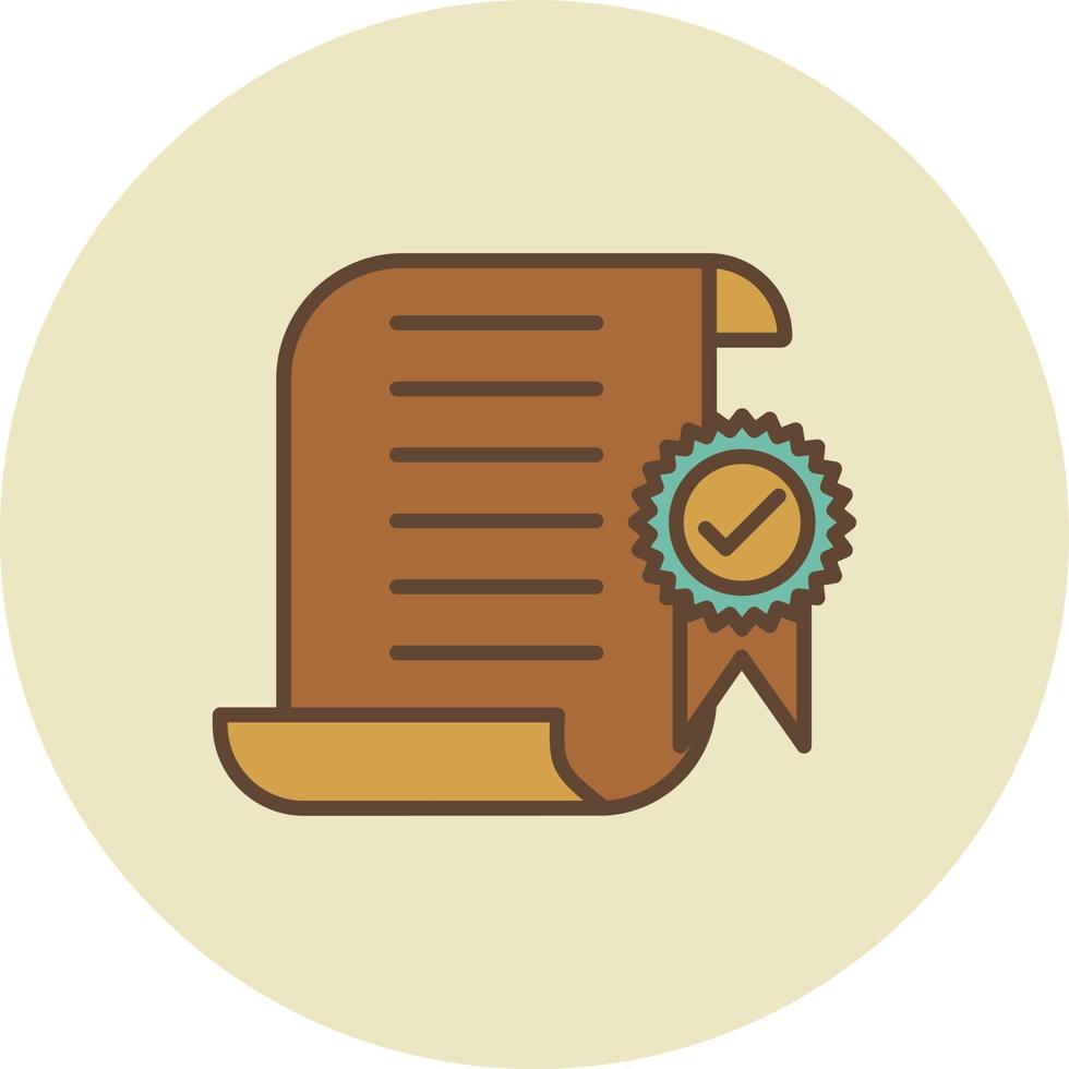 certificado lleno retro vector