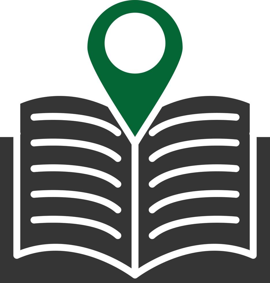 Library Location Glyph Two Color vector