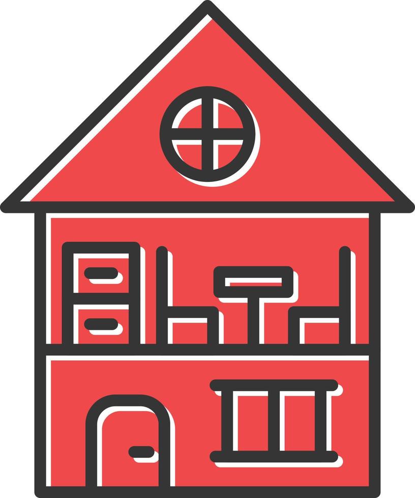 Dolls House Filled Retro vector